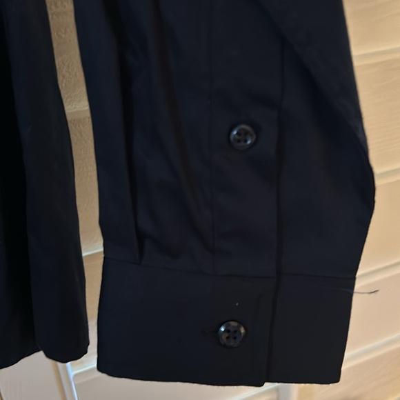 INC Neo-punk deep black button shirt, size Small - Picture 3 of 6